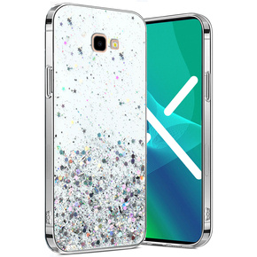 Telefontok a Samsung Galaxy J4 Plus, Glittery, átlátszó