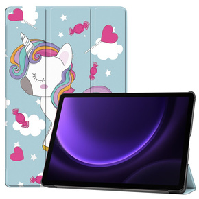 Telefontok a Samsung Galaxy Tab S9 FE, Smartcase Pen Slot, unicorn