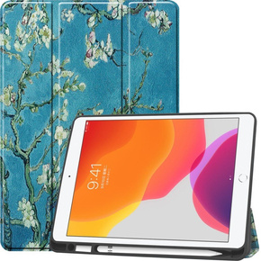 Telefontok a iPad 7/8/9 10.2 2019/2020/2021, Smartcase Pen Slot, cherry blossom