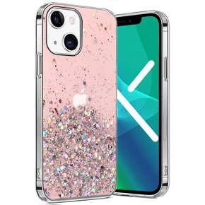 Telefontok a iPhone 13, Glittery, rózsaszín