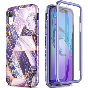 Telefontok a iPhone XR, Suritch Full Body Marble, lila