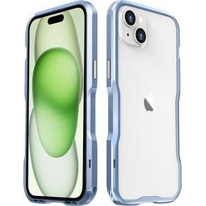 Teletok LUPHIE iPhone 15 Plus-hoz, Armor Bumper, kék