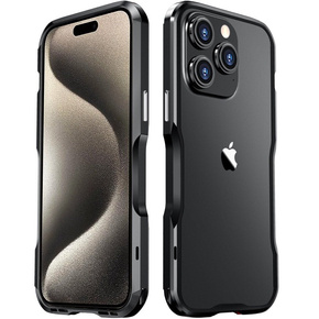 Teletok LUPHIE iPhone 15 Pro-hoz, Armor Bumper, fekete