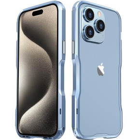 Teletok LUPHIE iPhone 15 Pro-hoz, Armor Bumper, kék