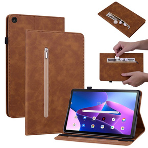 Tok Lenovo Tab M10 10.1 Gen 3, Wallet Pen Slot, barna