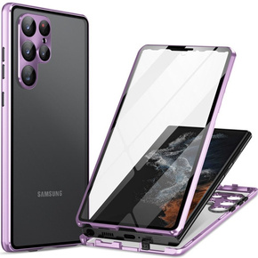 Tok Samsung Galaxy S23 Ultra, Magnetic Dual Glass, lila