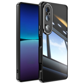 Tok Sony Xperia 1 VI, Fusion Hybrid, kameravédelemmel, átlátszó / fekete