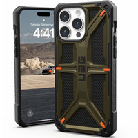 Tok Urban Armor Gear iPhone 15 Pro Max, Monarch, Kevlar zöld