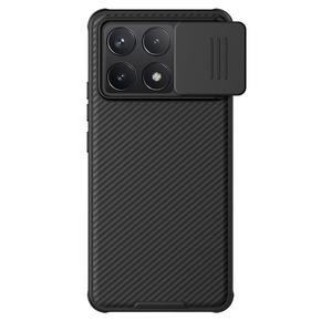 Tok Xiaomi Poco F6 Pro, páncélozott Nillkin, CamShield Pro, fekete