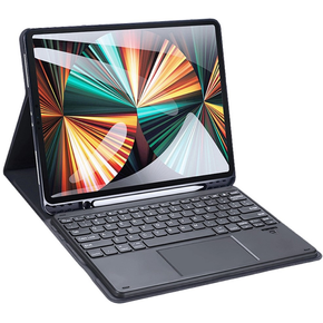 Tok + billentyűzet iPad Pro 12.9 2021/2020, Dux Ducis Magnetic Keyboard, fekete