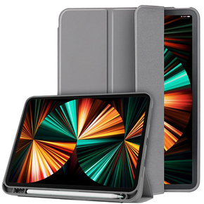 Tok iPad Pro 11 2021/2022, Smartcase tolltartóval, szürke