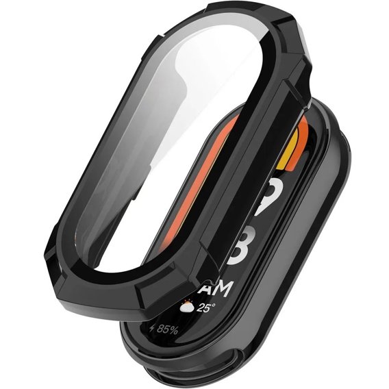 2w1 Etui + Szkło Hartowane do Xiaomi Smart Band 8, Czarne