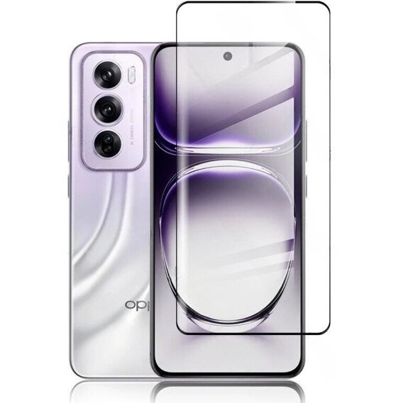 3D edzett üveg Oppo Reno 12 Pro készülékhez, fekete keret