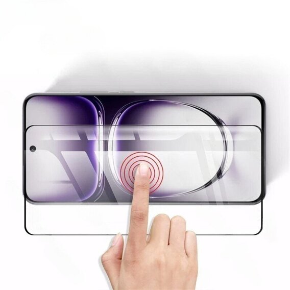 3D edzett üveg Oppo Reno 12 Pro készülékhez, fekete keret