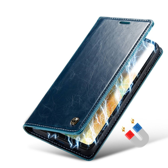 CASEME flip tok Samsung Galaxy A33 5G, Waxy Textured, kék