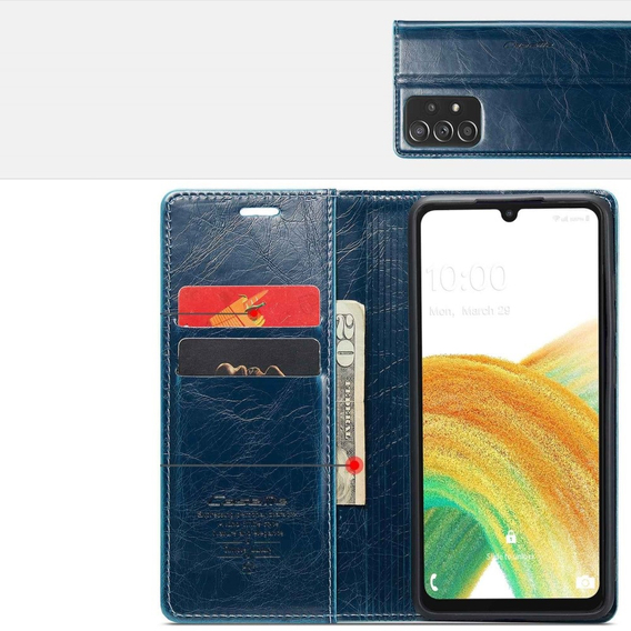 CASEME flip tok Samsung Galaxy A33 5G, Waxy Textured, kék