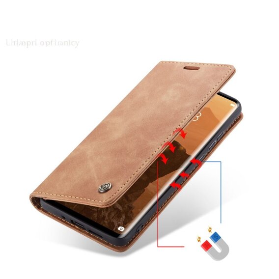 CASEME tok Huawei P30 Pro, Leather Wallet Case, barna