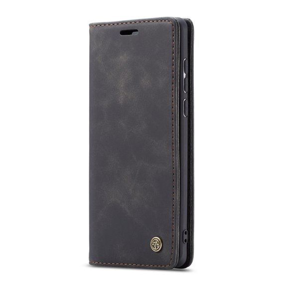 CASEME tok Samsung Galaxy A71, Leather Wallet Case, fekete