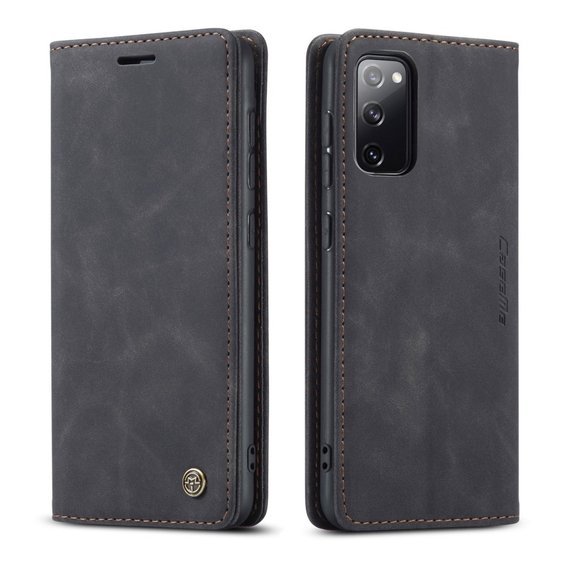 CASEME tok Samsung Galaxy S20 FE, Leather Wallet Case, fekete