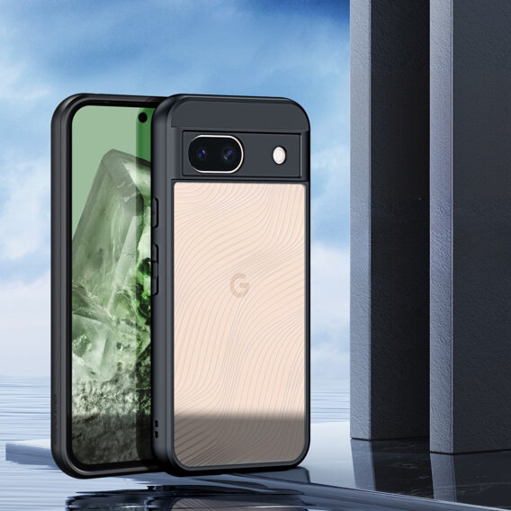 DuxDucis tok Google Pixel 8A, Aimo case, átlátszó / fekete