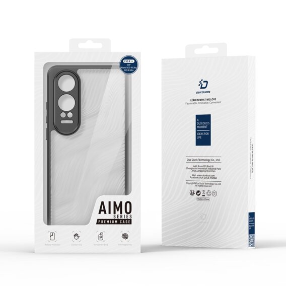 DuxDucis tok OnePlus Nord CE4 Lite, Aimo case, átlátszó / fekete