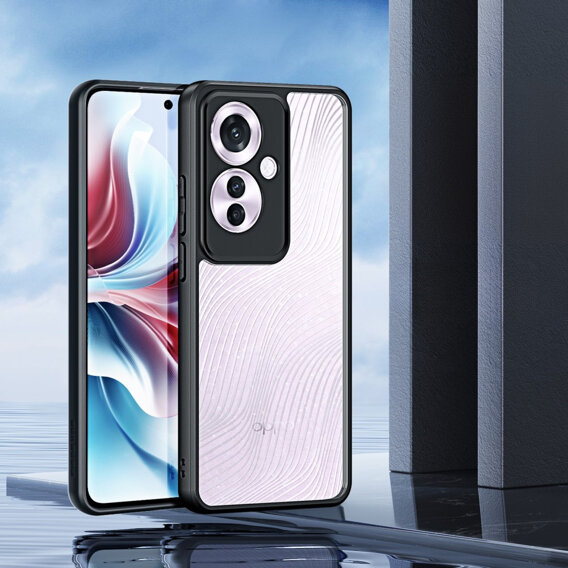 DuxDucis tok Oppo Reno 11F 5G, Aimo case, átlátszó / fekete