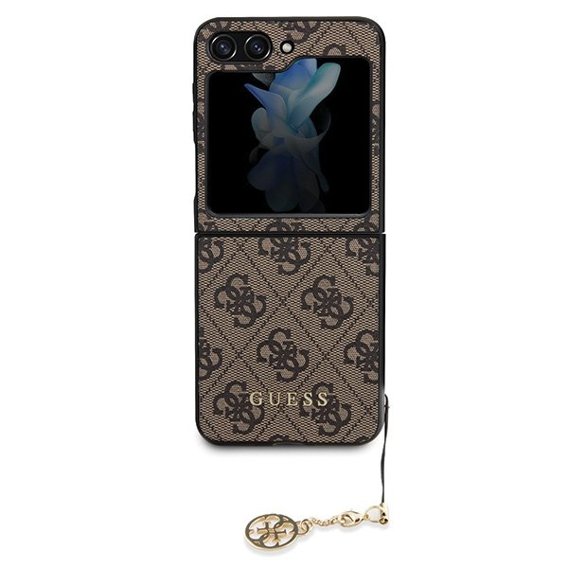 GUESS Telefontok a Samsung Galaxy Z Flip 5 Charms Collection Hardcase, 4G Charms Collection Hardcase, barna