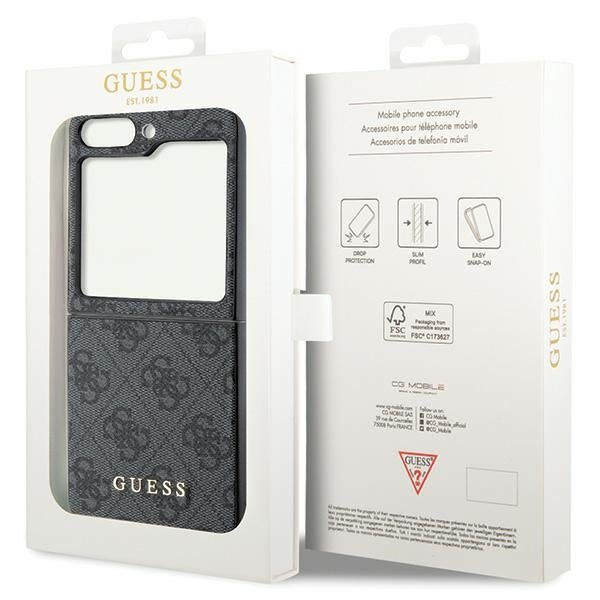 GUESS Telefontok a Samsung Galaxy Z Flip 5 Charms Collection Hardcase, 4G Charms Collection Hardcase, szürke