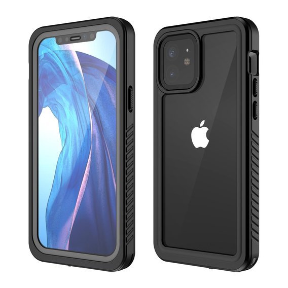 IP68 vízálló tok a iPhone 12, fekete