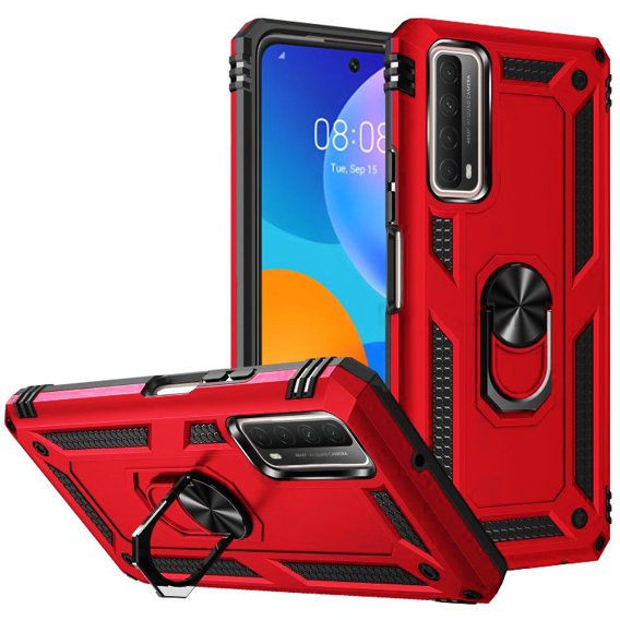 Páncélozott telefontok a Huawei P Smart 2021, Nox Case Ring, piros