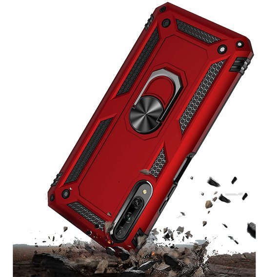 Páncélozott telefontok a Huawei P Smart Pro, Nox Case Ring, piros