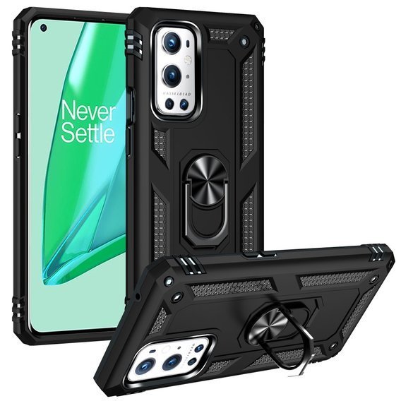 Páncélozott telefontok a OnePlus 9 Pro, Nox Case Ring, fekete