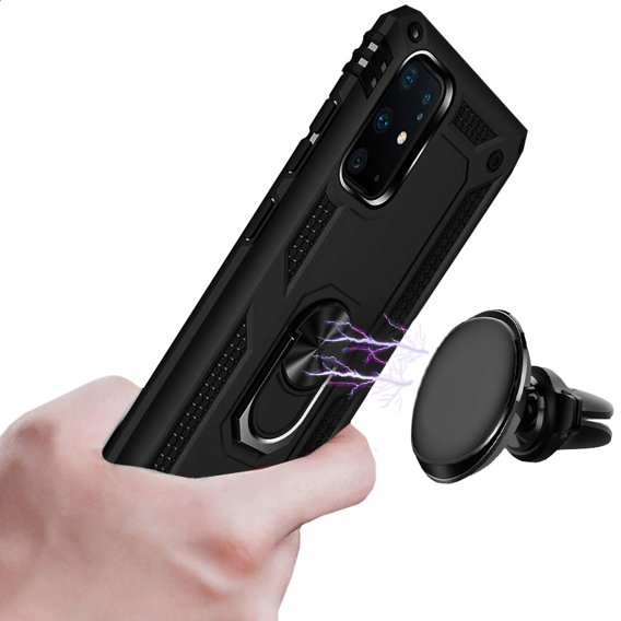 Páncélozott telefontok a Samsung Galaxy S10 Lite, Nox Case Ring, fekete