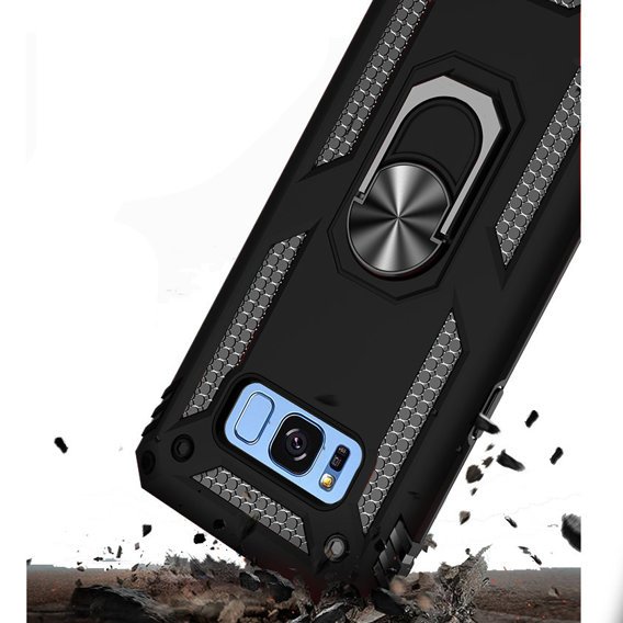 Páncélozott telefontok a Samsung Galaxy S8, Nox Case Ring, fekete