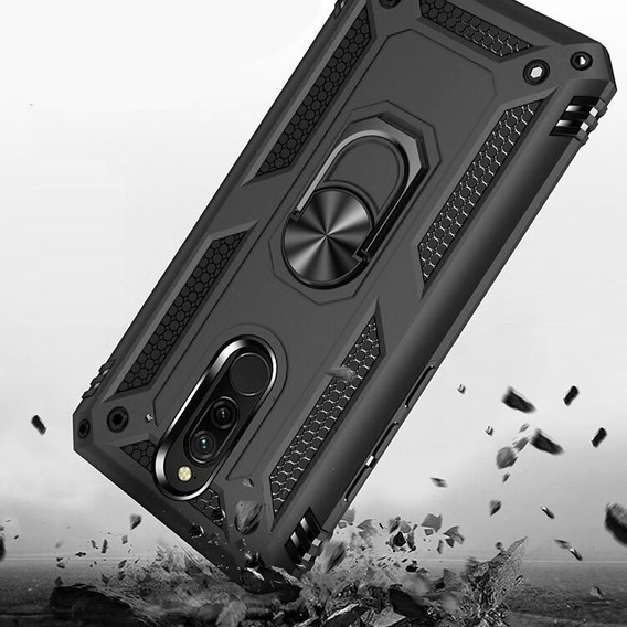 Páncélozott telefontok a Xiaomi Redmi 8 / 8A, Nox Case Ring, fekete