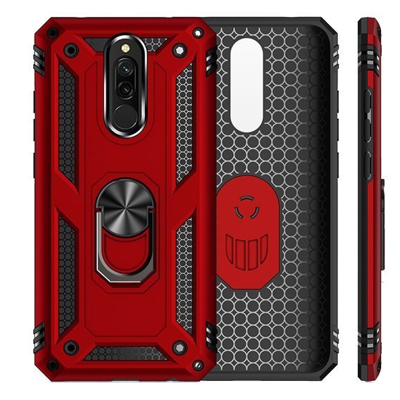 Páncélozott telefontok a Xiaomi Redmi 8 / 8A, Nox Case Ring, piros