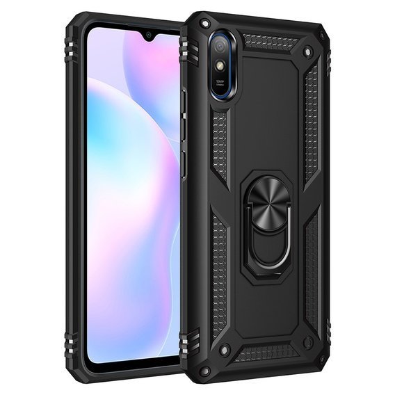 Páncélozott telefontok a Xiaomi Redmi 9A, Nox Case Ring, fekete