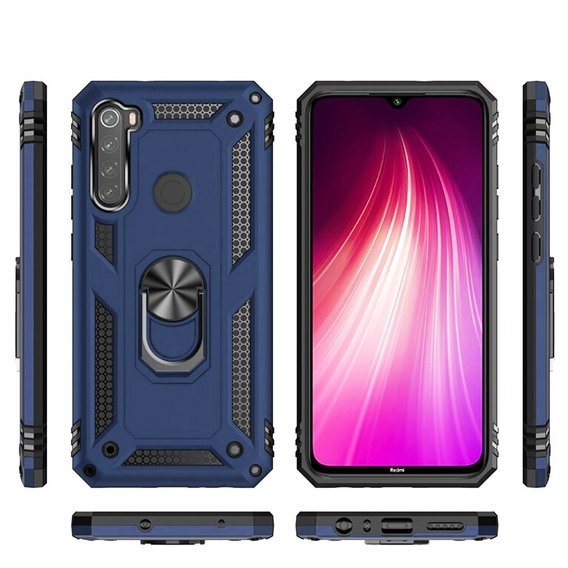 Páncélozott telefontok a Xiaomi Redmi Note 8T, Nox Case Ring, sötétkék