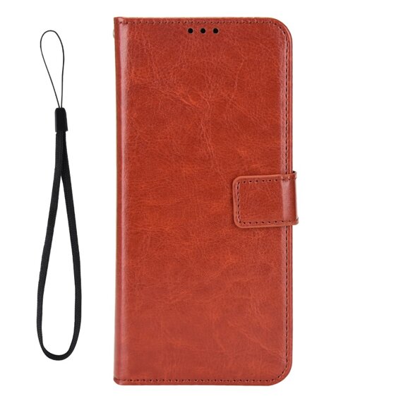 Pattintható tok a Infinix Hot 30, Crazy Horse Wallet, barna