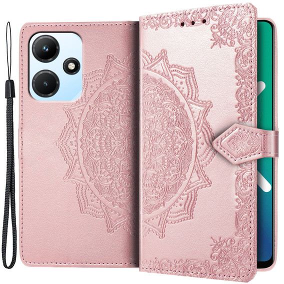 Pattintható tok a Infinix Hot 30i, Mandala, rózsaszín rose gold