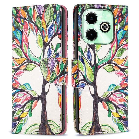 Pattintható tok a Infinix Hot 40i, Wallet, Tree of Life