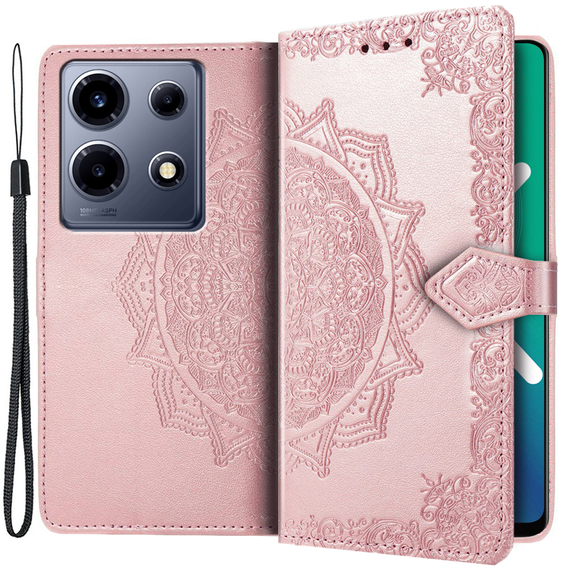 Pattintható tok a Infinix Note 30 VIP, Mandala, rózsaszín rose gold