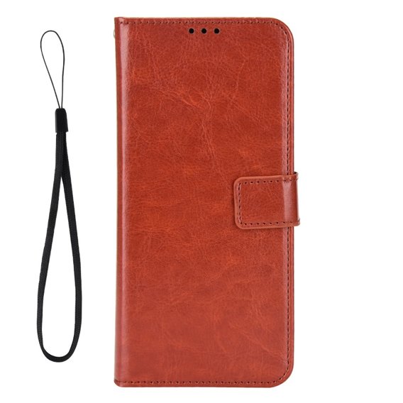 Pattintható tok a Motorola Moto G13 / G23 4G, Crazy Horse Wallet, barna