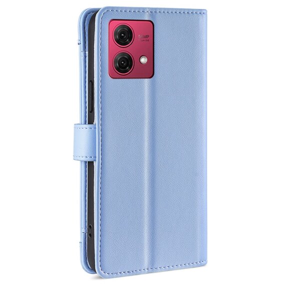 Pattintható tok a Motorola Moto G84 5G, Wallet Zipper Pocket, kék