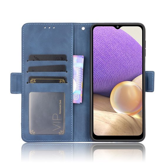 Pattintható tok a Samsung Galaxy A32 5G, Card Slot, kék