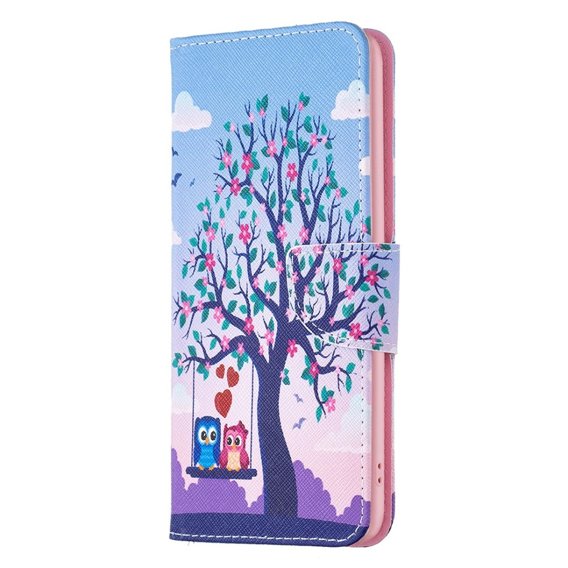 Pattintható tok a Samsung Galaxy M33 5G, Wallet, Two Owls, kék