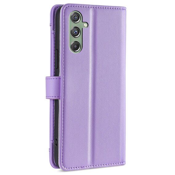 Pattintható tok a Samsung Galaxy M34, Wallet Zipper Pocket, lila