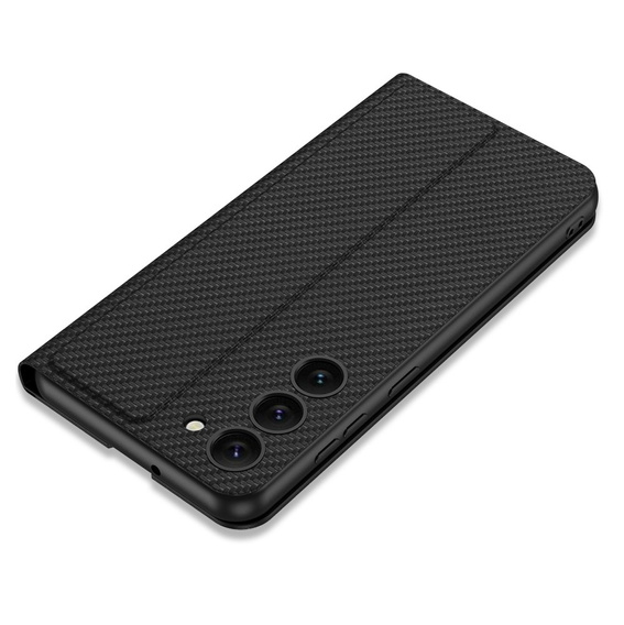 Pattintható tok a Samsung Galaxy S23 Plus, GKK Leather, carbon fekete