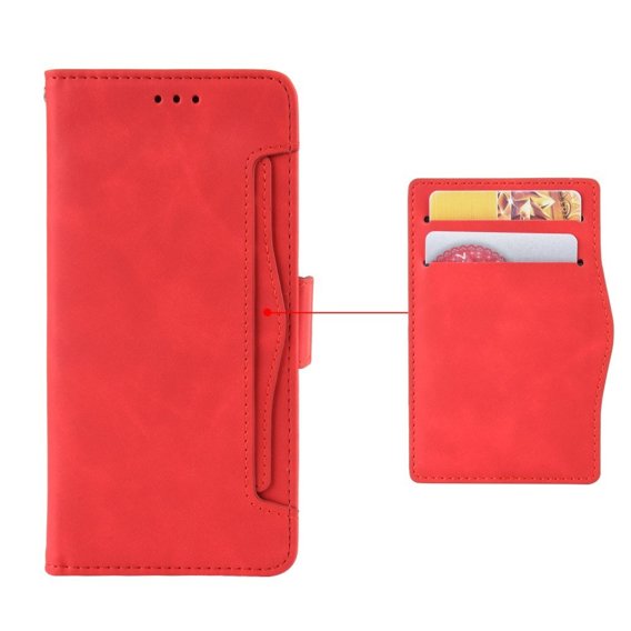 Pattintható tok a Xiaomi Redmi Note 12S, Card Slot, piros