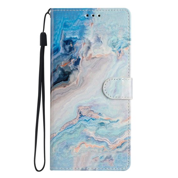 Pattintható tok a Xiaomi Redmi Note 12S, Wallet Marble, kék